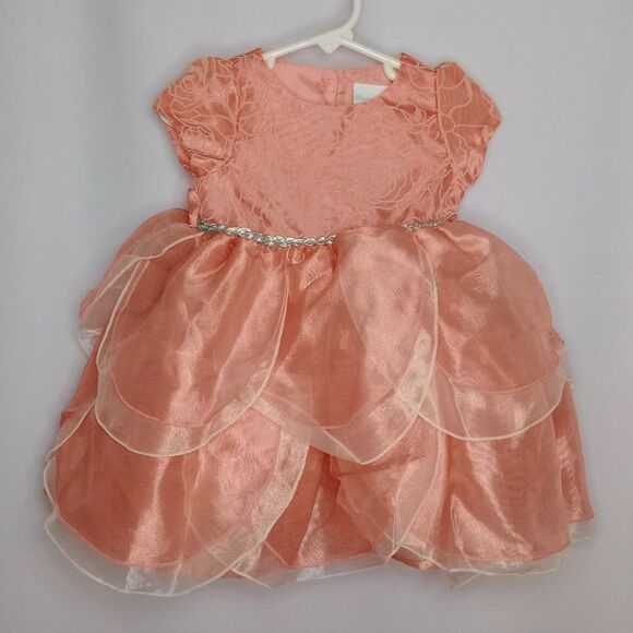 Nannette Other - Nannette Baby Girls Short Sleeve Tulip Dress Tulle Layered Floral Toddler 12mo